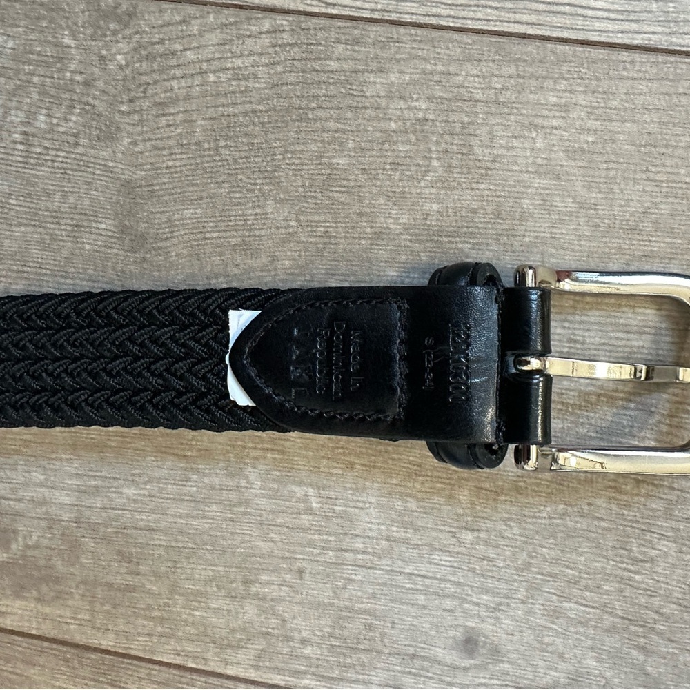 Vintage Boys Black Woven Braided Leather Belt Size Small “Jake” Engraved - Picture 12 of 14